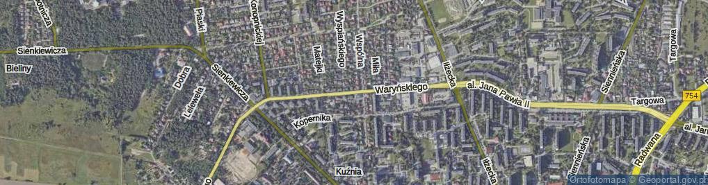 Zdjęcie satelitarne Waryńskiego Ludwika ul.